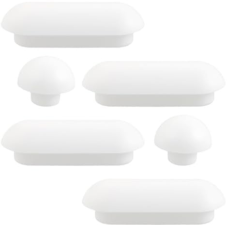 Tabanzhe Toilet WC Seat Buffer Set- 6 Pack Universal Gasket Toilet Seat Bumpers Noise Dampening Replacement Cushioning Pads Standard Toilet Seat Buffer Set(White)