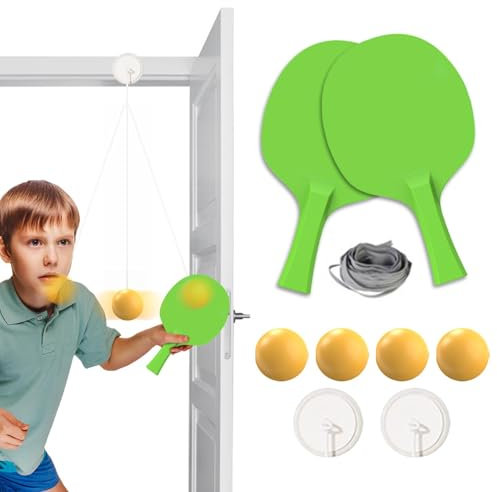 Pong Equipment, Table Tennis Training Aid, Outdoor Pong Exerciser, Safety Pong Trainer, Hangable Pong Workout, Table Tennis Exerciser Kit, Portable Training Pong for Sports