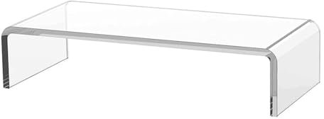 Acrylic Laptop Stand, Computer Stand Acrylic, Clear Laptop Riser 20.5x3.5x7.5'' Universal Shelf for Business PC Stand for Keyboard Printer TV Screen Laptop Riser