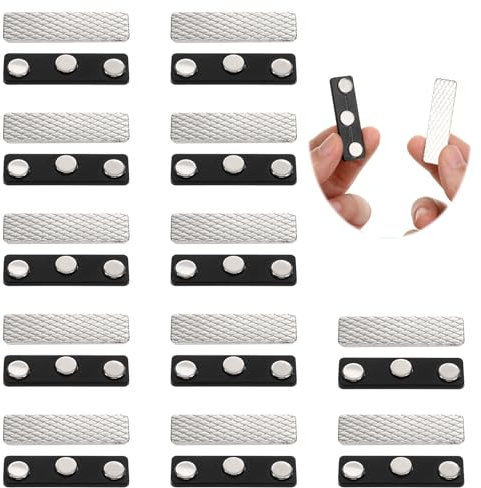 JIYIN 12 Paar Magnetischer Vorhangverschluss, Verdunkelungsrollo Zubehör Vorhang Magnete mit Kleber Vorhangmagnete Clips für Verdunkelungsvorhänge