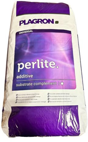 PLAGRON Perlite – Lockermittel für Erde & Substrate – Für bessere Belüftung & Drainage – Ideal für Pflanzenanzucht & Grow – Hochwertiges Pflanzgranulat (Perlite 60L)