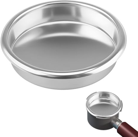 UIHRLM Blind Filter, 58mm Backflush Insert Cleaning Disc, Stainless Steel Coffees Machine Blanking Disc Compatible with 58mm Semi Automatic Coffees for Home Office Shop Coffee Machine Accessories