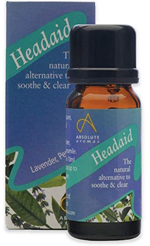 Absolute Aromas Headaid Essential Oil Blend 10ml - Pure Natural, Undiluted - for Aromatherapy and Diffusers