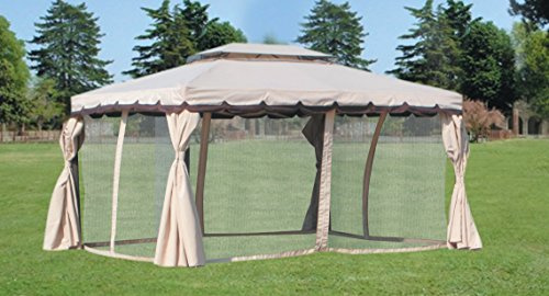 HOMEGARDEN Ricambio 4 Teli Laterali moschiera Gazebo Adventure 300x 400