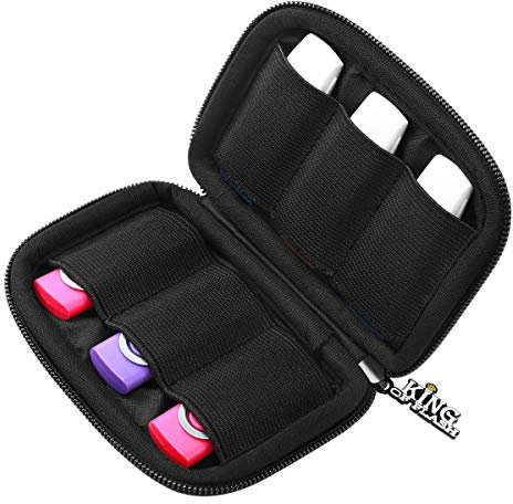 KING OF FLASH USB Flash Drive Case With Premium Quality Padded Protection For Up To 6 Flash/Key Drives, Organizer - Black