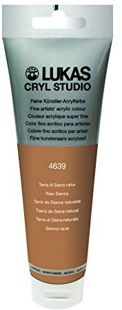 Lukas Cryl Studio 125 ml, Acrylfarbe in Premium-Qualität, Terra di Siena natur