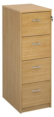 DAMS 4 Draw Filing Cabinet-Oak, Wood, Oak