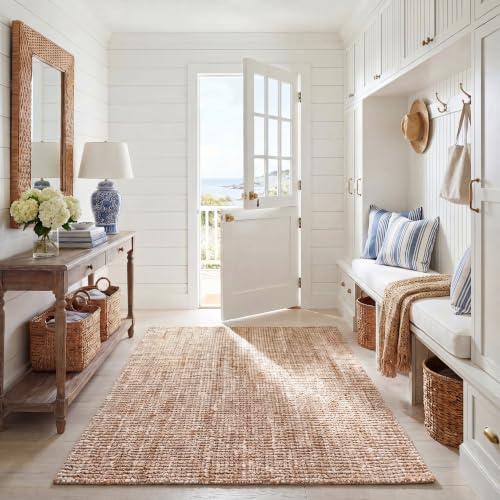 Safavieh Natural Fiber Indoor Hand Made Rectangle Area Rug, Natural Fiber Collection, NF447, in Natural / Ivory, 183 X 274 cm for Living Room, Bedroom or Any Indoor Space