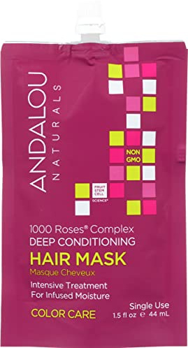 Andalou Naturals 1000 Roses Complex Colour Care Deep Conditioning Hair Mask, 44 ml