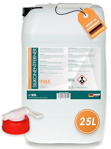 INOX® - Silikonentferner 25l IX400 | Der Silikonreiniger entfernt mühelos Fette, Öle & Silikon | Intensive Reinigung | Wachsentferner für Autolack | Mit praktischem Dosierhahn