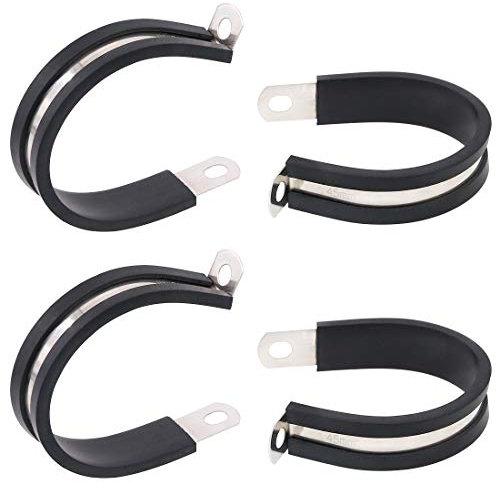 Keadic 20 Stück Rohrschellen Edelstahl mit Gummieinlage, gepolsterte isolierte Klemmen,Schraubrohrschellen Rohrschelle Gelenkrohrschellen P-Clip Leitungsschelle Kabelklemmensatz Schlauchschellen