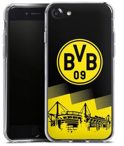 Silikon Hülle kompatibel mit Apple iPhone 7 Case transparent Handyhülle BVB Borussia Dortmund Stadion