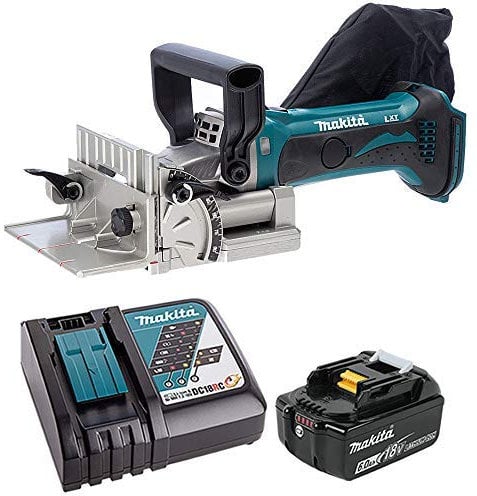 Makita DPJ180 18V LXT Cordless Biscuit Jointer with 1 x 6Ah Battery & Charger
