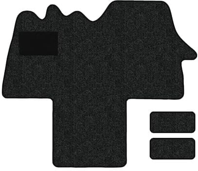 Fußmatten passend für FIAT Ducato Typ 244 2-Sitzer (Baujahr 2002-2006), Robust anthrazit | 1-TLG + 2 Trittstufenmatten | Umrandung schwarz