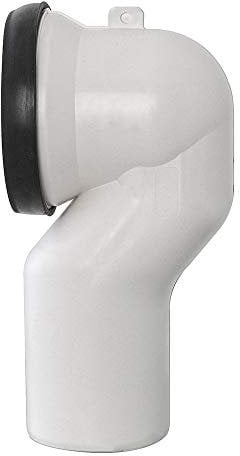 Inbagno Curva Tecnica sottovaso Universale per WC Filo Muro, Diam. 11 cm, Completa di Guarnizione in Gomma
