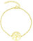 Nuoli® Lebensbaum Armband Damen Gold (15 + 5cm verstellbar) Baum des Lebens Armband Frauen