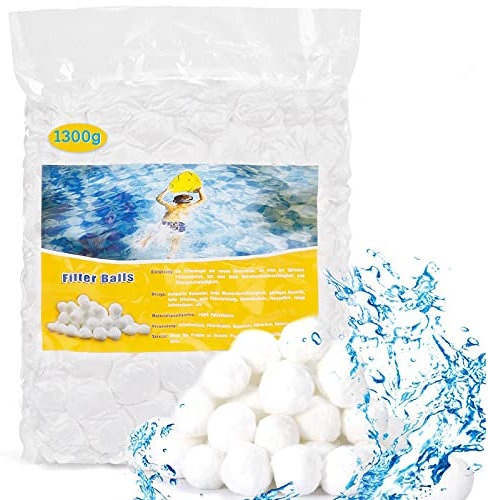 Amzeeniu 1300g Bolas de Filtro de Piscina,Remplazar 45 kg de Arena de Filtro Filtro,Filter Balls,Bolas Filtro de Arena,Sistemas de Filtro de Arena,Filtros de Acuarios Filtro de la Piscina Respetuosos