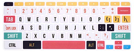 WYGCH Keyboard Cover for Samsung Chromebook 4 3 XE310XBA XE500C13 XE501C13 11.6/Chromebook 4 15.6 XE350XBA/Chromebook 2 XE500C12/Chromebook Plus V2 2-in-1 XE520QAB XE521QAB 12.2,Rainbow Font