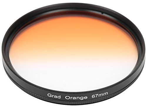 Filtro Naranja Degradado de Lente de cámara DSLR de 67 mm - para fotografía de Amanecer y Atardecer - para cámaras Canon/Nikon/Sony/Olympus/Fuji