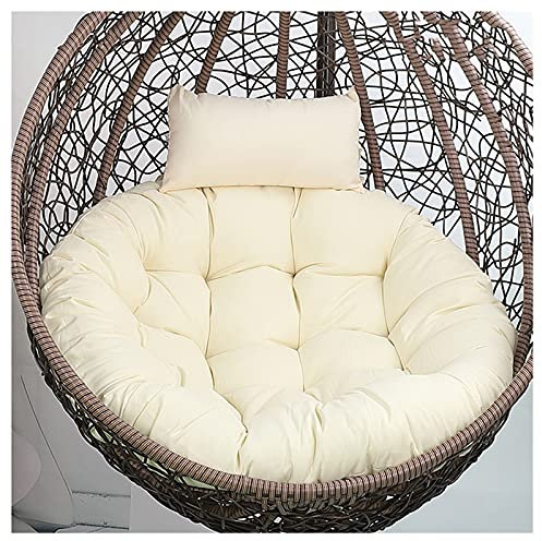 Epais Coussin Fauteuil Suspendu avec Oreiller, Exterieur Coussin pour Fauteuil Oeuf Suspendu Coussin, Fauteuil Balancoire, Chaise Oeuf, Chaise Suspendue, Fauteuil Rotin Siege Coussin pour Jardin