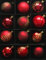 Thüringer Christbaumschmuck Exclusiv Rot dunkelrot weihnachtsrot Mix 6cm Handarbeit Germany 12er Set