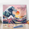 Peinture par numéros pour enfants adultes débutants - Peinture à l'huile à la main - Décoration de la maison - 50 x 40 cm