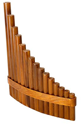 sprwater Flûte de Pan, 15 Pipes Pan Pipe Instrument Clé G pour l'apprentissage des débutants, musique traditionnel chinois d'apprentissage facile, chiffon nettoyage et sac transport, mai