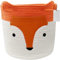 LATERN Baumwollseil Wäschekorb, Orange Fox Faltbare Aufbewahrungskörbe Niedliche TierwäscheKorb Spielzeugkorb mit Griffen für Kinder Kleidung Zimmer Dekor (35cm x 32cm)