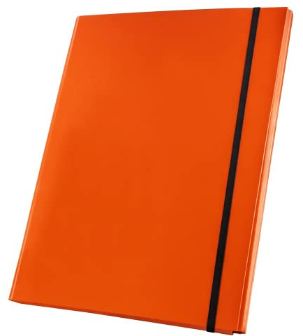 Netuno Sammelmappe A4 Pappe 20mm orange Dokumentenmappe Kartonmappe mit Gummizug PP 1 Stück