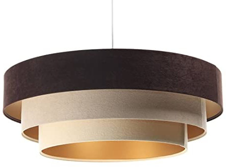 BPS Koncept 050-080-60 Hängeleuchte Triniti braun/beige 1xE27 H:102cm Ø 60cm dimmbar