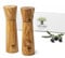 SOLTAKO Moulin à Poivre et Sel en Bois d’Olivier - Lot de 2 Broyeurs à Épices - Grinder Manuel - Salière et Poivrière de Qualité Supérieure - Bois d'Olivier Authentique - Accessoires de Cuisine