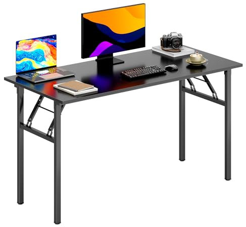 SDHYL Scrivania Pieghevole per Computer 120 x 60 cm Tavolo da Lavoro Pieghevole per Computer Tavolo da Conferenza per l'ufficio Domestico Nero