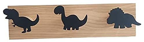 Liummrcy Dinosaure pour enfants Crochets en manteau mural en bois porte-manche en bois pour garçons chambre pépinière décoration Dinosaures pour enfants, crochets de manteau mural, cintres de porte