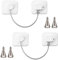 2 Pcs Refrigerator Door Locks, Fridge Lock with 4 Keys Stainless Steel Zinc Alloy Strong Adhesive Lock Protect Baby Safety Used on Refrigerators Freezers Cabinets Dryers Washers(White)