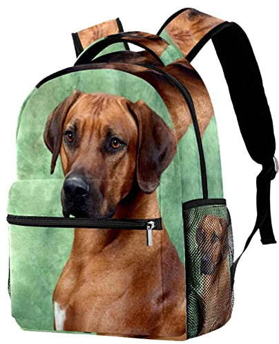 Honexa Rhodesian Ridgeback Hund, Schulrucksack, verstellbar, langlebig, Rucksäcke für Erwachsene, Mädchen, Jungen, Schule, Uni, Reisen, Arbeit