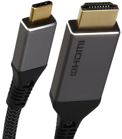 kenable Pro Metal USB-C to HDMI Lead 4K 60Hz UHD Cable Adapter Braided 2m [2 metres]