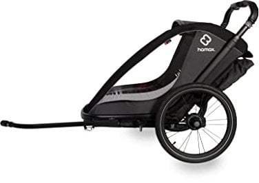 Hamax Cocoon Kinderfahrradanhänger: grau/schwarz Single