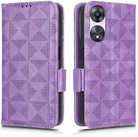 WBWONE Funda para OPPO A98 5G, Carcasa con Tapa y Tarjetero Billetera, Tipo Libro Flip Case Wallet con Función De Soporte, Cubrir Móvil Cover. Violeta
