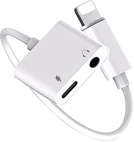 2 en 1 Adaptateur Casque pour iPhone [Certifié Apple MFi] Lightning vers Jack 3,5 mm Casque Adaptateur AUX Audio Câble de Charge Convertisseur Compatible avec iPhone 14/13/12/11/11Pro/Xs/XR/X/8/7