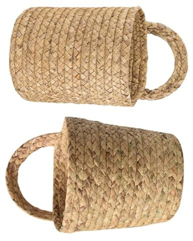 Yardwe 2pcs Hanging Baskets Wall Baskets for Sundries Organizer for Boho Decor and Flower Container Hanging Storage for Plants Holder