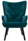 SUPPNEED Sessel,Akzent Stuhl,Vintage Wingback Stuhl,Schreibtischstuhl mit Armen Massivholz Beine für das Lesen Wohnzimmer Schlafzimmer Wartezimmer,Blau