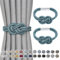 Pretty Jolly Mini magnetische Vorhang Raffhalter Nordisch Einfacher Stil Vorhang-Raffhalter Elegante dekorative Vorhang drapieren Krawatte zurück für Haus & Büro Fenster Drapery, Türkis, 2 Stück