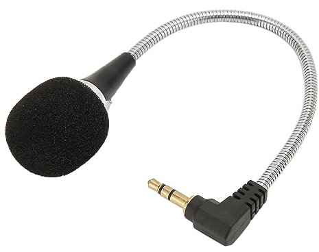 Mini Microphone à Condensateur, Micro à Col de Cygne Flexible Professionnel à Réduction de Bruit pour Ordinateur Portable, Appel Hi-FI, Enregistrement, Performance en Direct