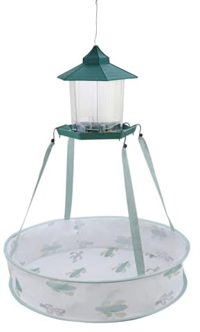 vomvomp 2 Pack Seed Hoops for Bird Feeders Bird Seed Catcher Tray Platform Feeder Hanging Tray Backyard Garden 19’’