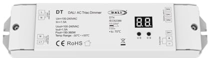 LEDKIA LIGHTING Dimmer DALI zu TRIAC 1 Kanal Kompatibel mit Taster Weiß