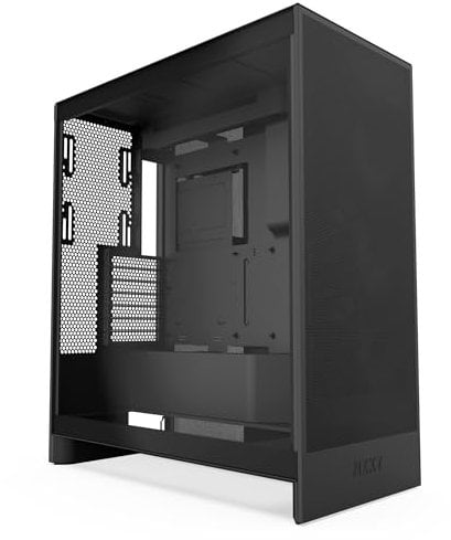 NZXT H7 Flow | Case Airflow ATX mid-tower | 3 ventole 120mm sul fondo per raffreddare la GPU | 3 ventole 120mm anteriori | Supporto anteriore radiatore da 420mm | Gestione cavi | Nero