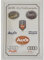 Audi A8-8975 Blechschild Traditionsmarke Logo Historie Stahlblech Schild, Weiß
