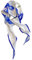 GIMIRO Satin Schal 120cm x 36cm Rhombus Bunte Schals Floral Band Mode Zubehör für Hüte, Blazer, Blusen, Kleider, Röcke, Taillenbänder, Krawatten (Dark Blue Floral)