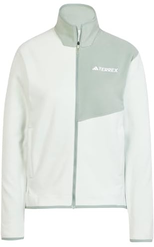 adidas Damen Terrex Multi Full Zip Fleece Jacket, Linen Green/Silver Green, L