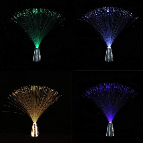 NOENNULL Glasfaser-Lampe, LED-Farbwechsel mit Kegelsockel, Glasfaser-Licht mit batteriebetriebenem 30,5 cm Tischdekoration, sensorisches Licht (Farbe), NOENNULLg4gb6ixu2q-11